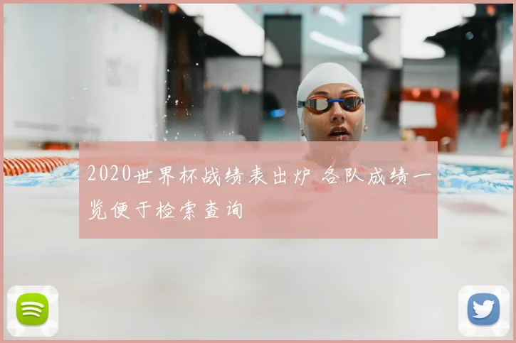 2020世界杯战绩表出炉 各队成绩一览便于检索查询